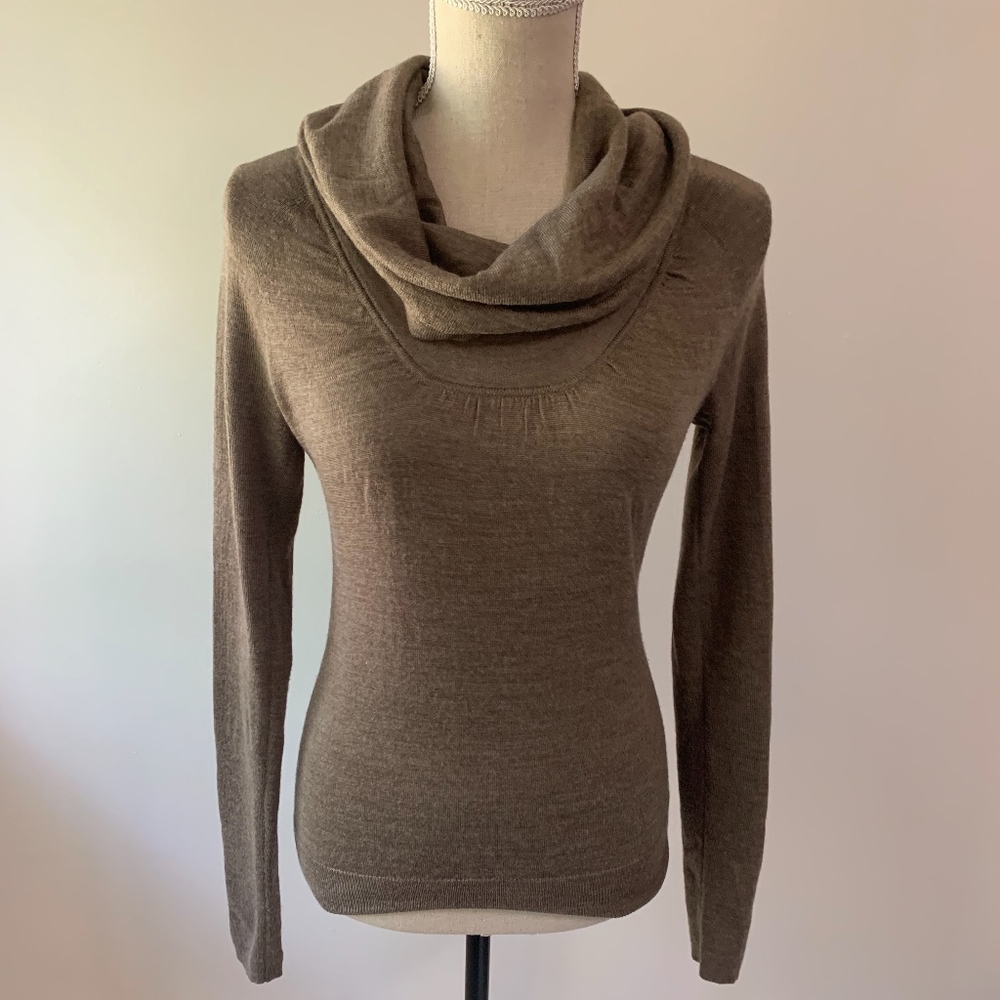 The Limited Brown Fitted Turtleneck Sweater SZ. S